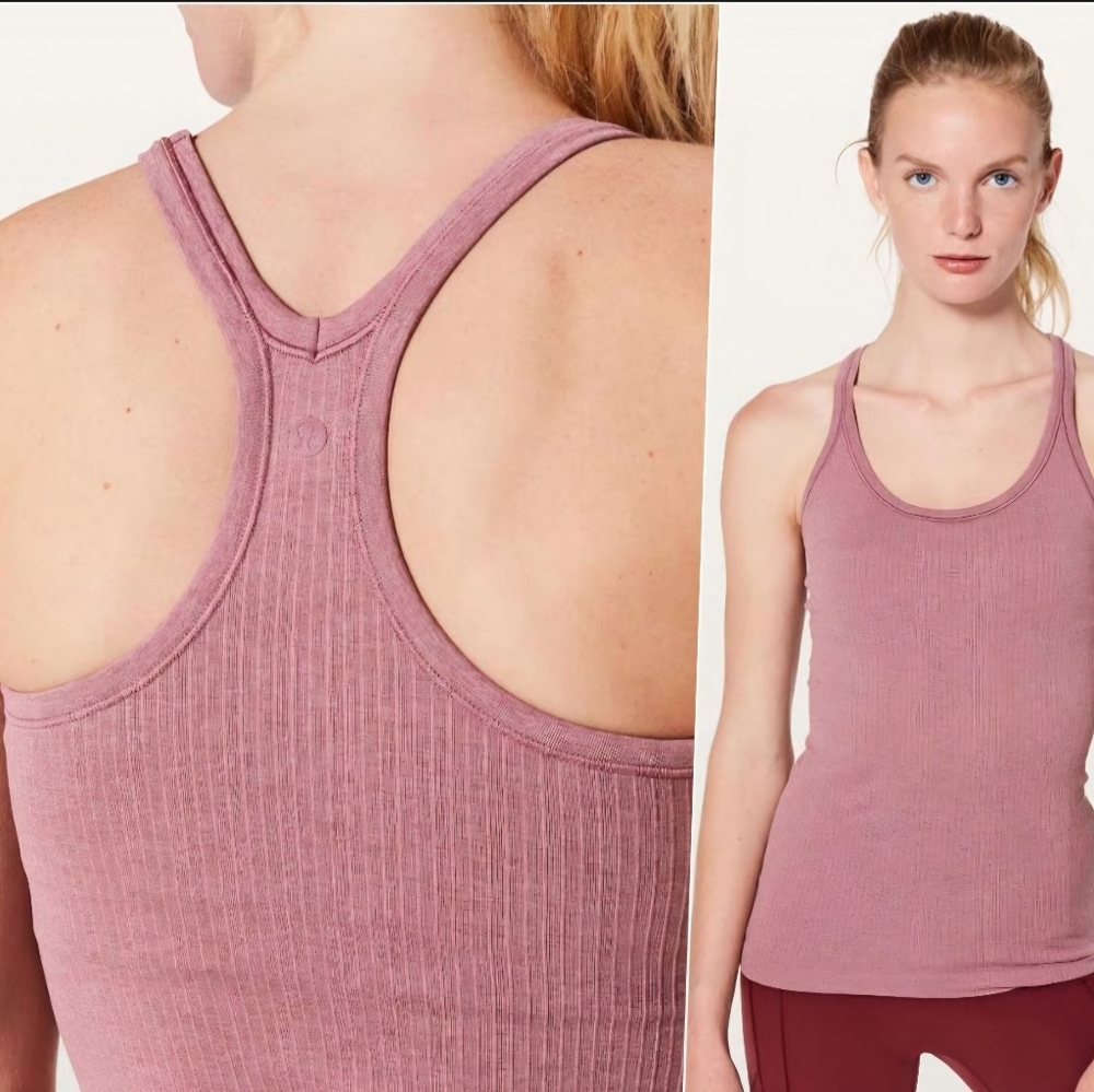 lululemon athletica Pink Ribbed Tank Top